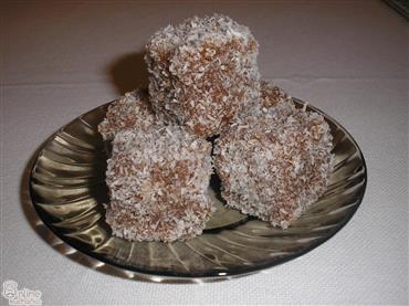 ukázka receptu Kostky v čokoládové polevě a kokosu